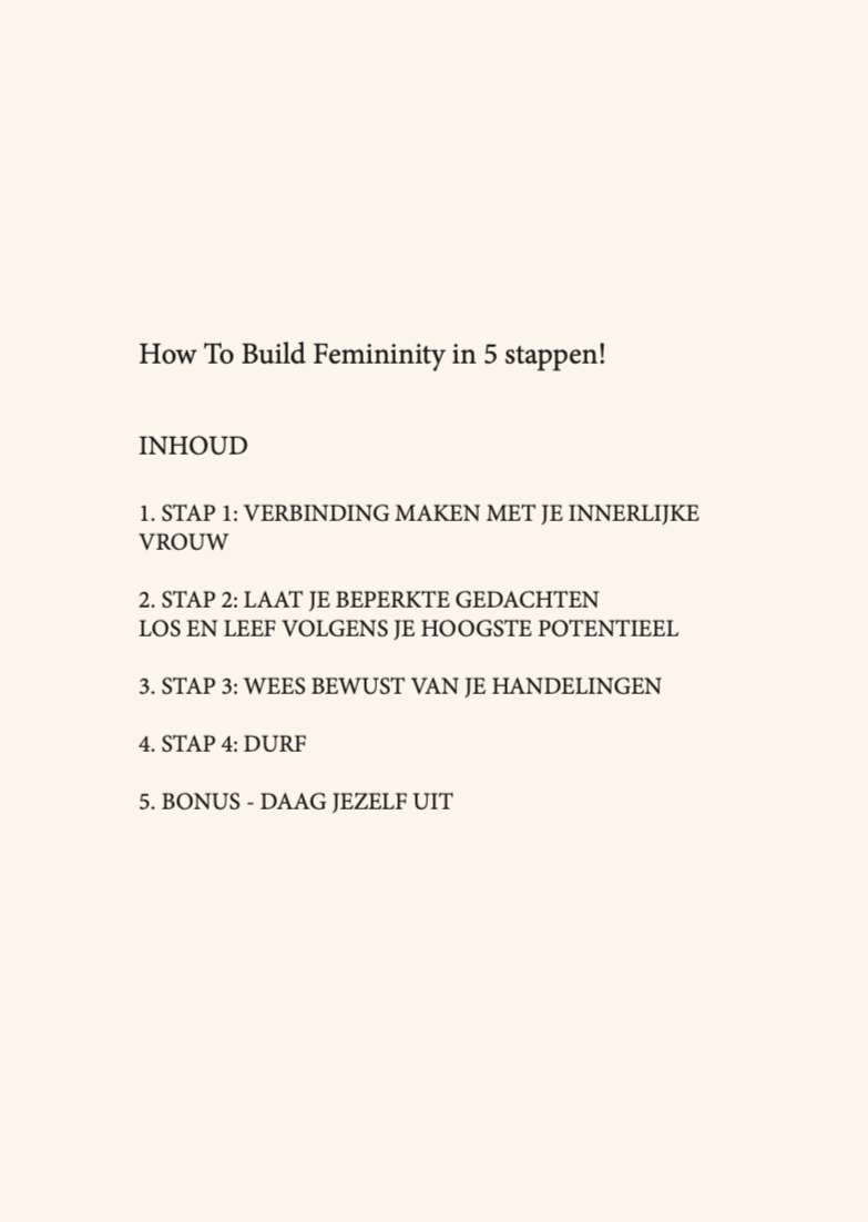 E-BOOK How To Build Femininity